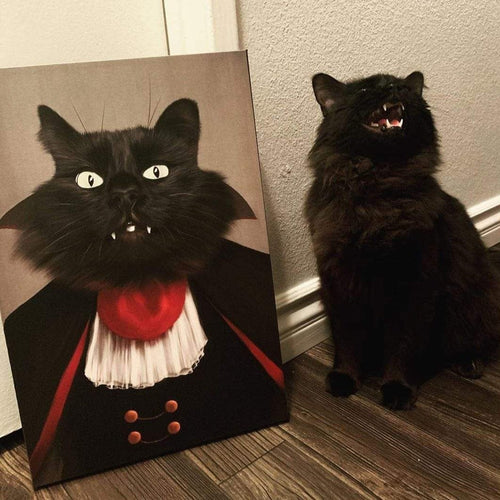 Crown and Paw - Custom Crown and Paw Halloween Pet Portrait