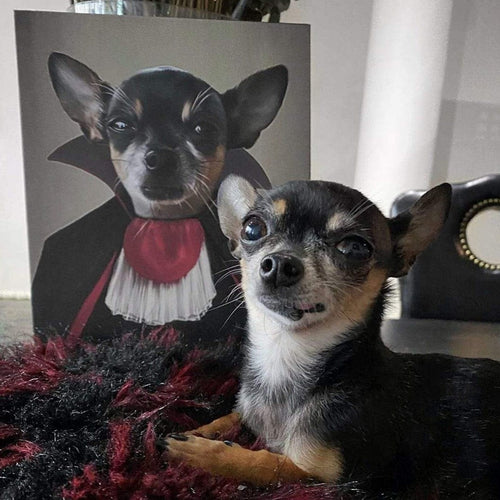 Crown and Paw - Custom Crown and Paw Halloween Pet Portrait