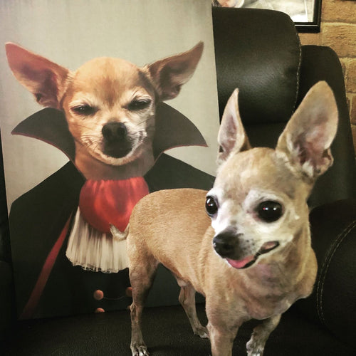 Crown and Paw - Custom Crown and Paw Halloween Pet Portrait