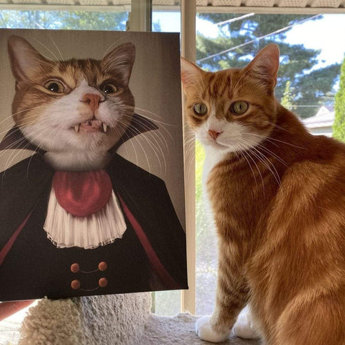 Crown and Paw - Custom Crown and Paw Halloween Pet Portrait