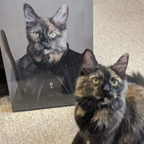 Crown and Paw - Custom Crown and Paw Halloween Pet Portrait