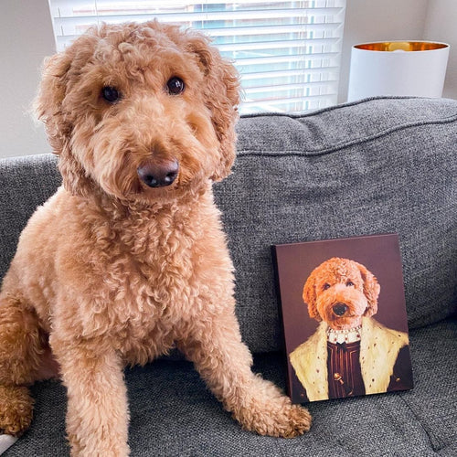 Crown and Paw - Canvas The Young King - Custom Pet Canvas