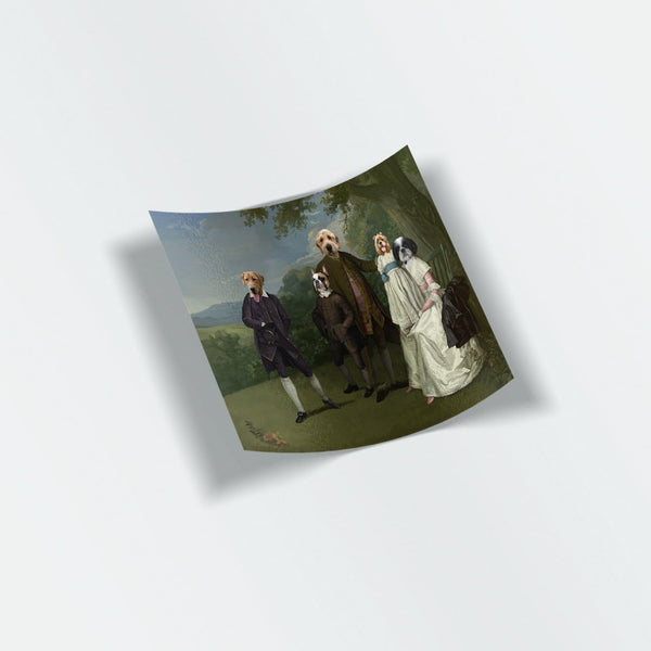 The Family Picnic (Five Pets) - Custom Stickers