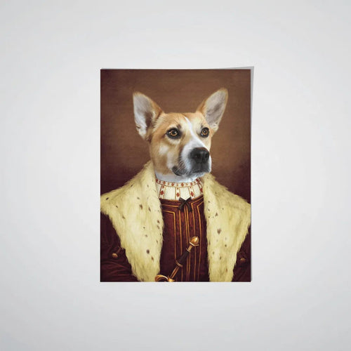 Crown and Paw - Poster The Young King - Custom Pet Poster 8.3" x 11.7" / Unframed