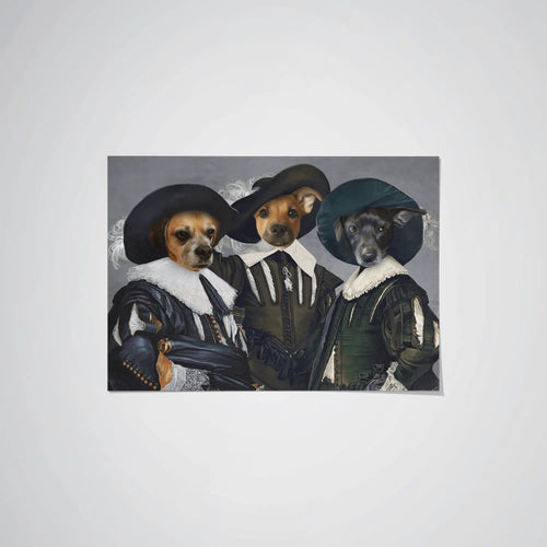 Crown and Paw - Poster The Three Musketeers - Custom Pet Poster 8.3" x 11.7" / Unframed
