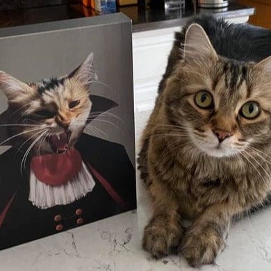Crown and Paw - Canvas The Vampire - Custom Pet Canvas