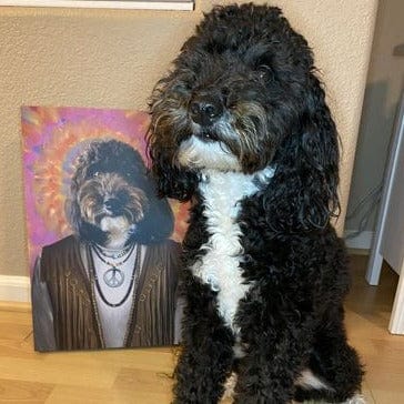 Crown and Paw - Canvas The Hippie - Custom Pet Canvas