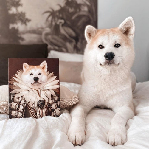 Crown and Paw - Canvas The Queen - Custom Pet Canvas