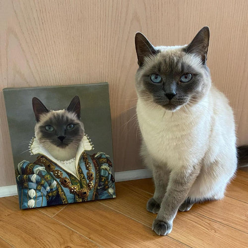 Crown and Paw - Canvas The Sapphire Queen - Custom Pet Canvas