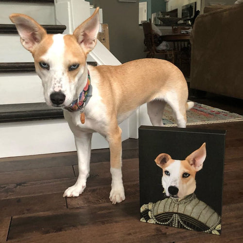 Crown and Paw - Canvas The Pearled Lady - Custom Pet Canvas