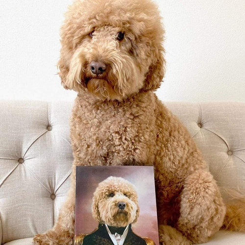 Crown and Paw - Canvas The General - Custom Pet Canvas