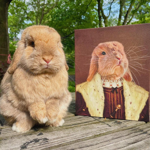 Crown and Paw - Canvas The Young King - Custom Pet Canvas