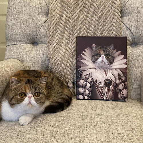 Crown and Paw - Canvas The Queen - Custom Pet Canvas
