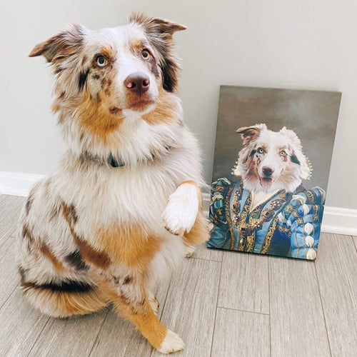 Crown and Paw - Canvas The Sapphire Queen - Custom Pet Canvas