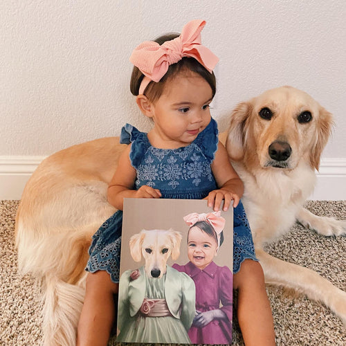 Crown and Paw - Canvas The Sisters - Custom Pet Canvas