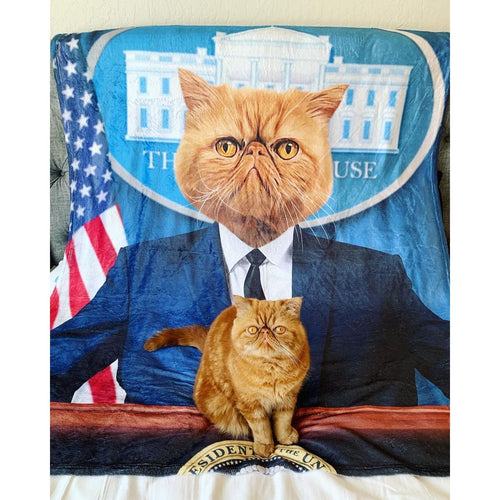 Crown and Paw - Blanket The Pawresident - Custom Pet Blanket