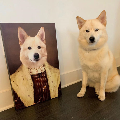 Crown and Paw - Canvas The Young King - Custom Pet Canvas