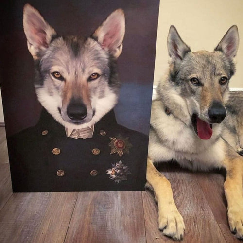 Crown and Paw - Canvas The Captain - Custom Pet Canvas