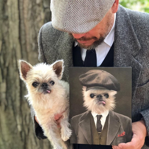 Crown and Paw - Canvas The British Gangster - Custom Pet Canvas