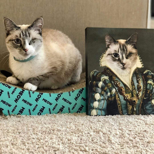 Crown and Paw - Canvas The Sapphire Queen - Custom Pet Canvas