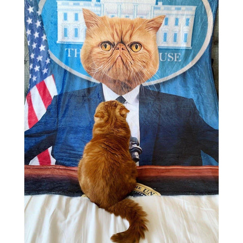 Crown and Paw - Blanket The Pawresident - Custom Pet Blanket