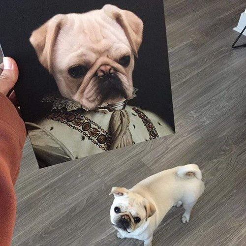 Crown and Paw - Canvas The Emperor - Custom Pet Canvas