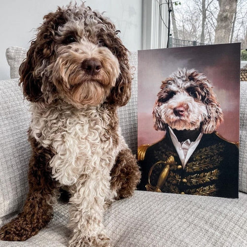 Crown and Paw - Canvas The General - Custom Pet Canvas