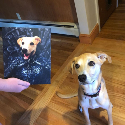 Crown and Paw - Canvas The Lady of the North - Custom Pet Canvas