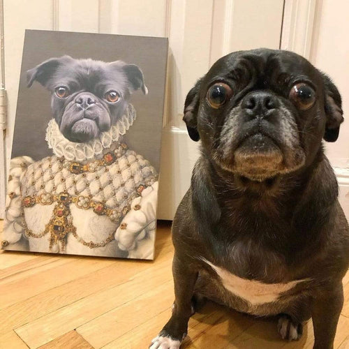 Crown and Paw - Canvas The Princess - Custom Pet Canvas