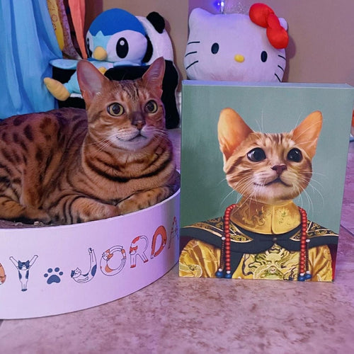 Crown and Paw - Canvas The Chinese Emperor - Custom Pet Canvas