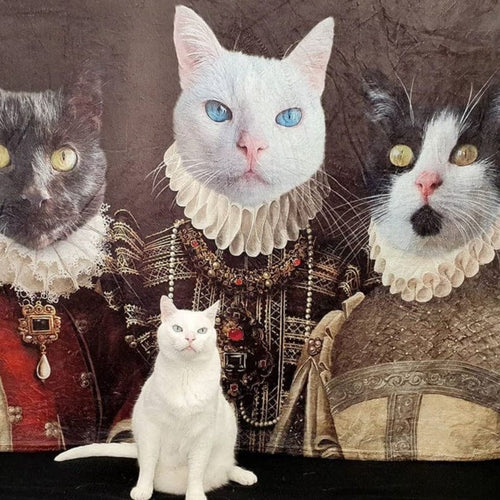 Crown and Paw - Blanket The Three Queens - Custom Pet Blanket