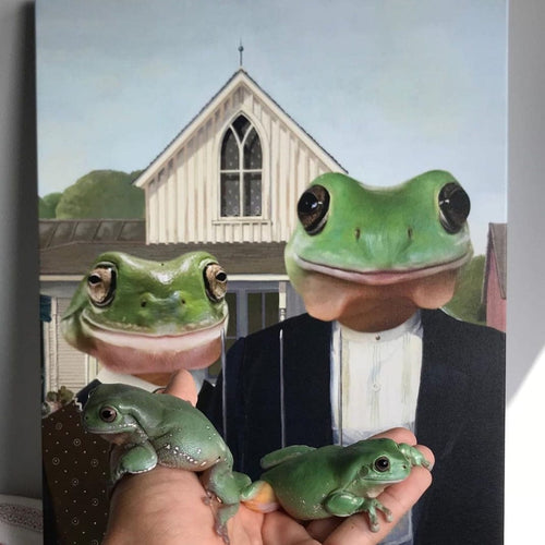 Crown and Paw - Canvas The American Gothic - Custom Pet Canvas