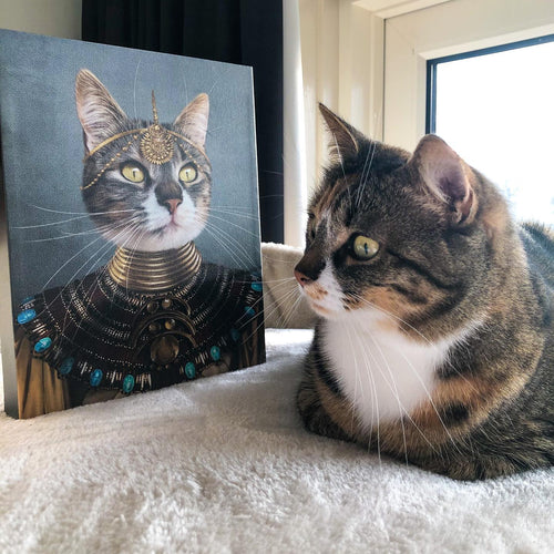Crown and Paw - Canvas The Nubian Queen - Custom Pet Canvas