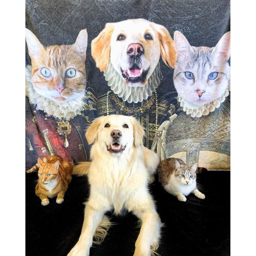 Crown and Paw - Blanket The Three Queens - Custom Pet Blanket