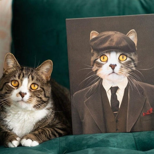 Crown and Paw - Canvas The British Gangster - Custom Pet Canvas