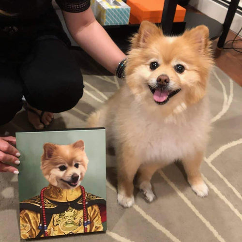 Crown and Paw - Canvas The Chinese Emperor - Custom Pet Canvas