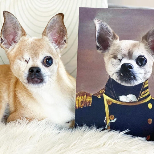 Crown and Paw - Canvas The Admiral - Custom Pet Canvas