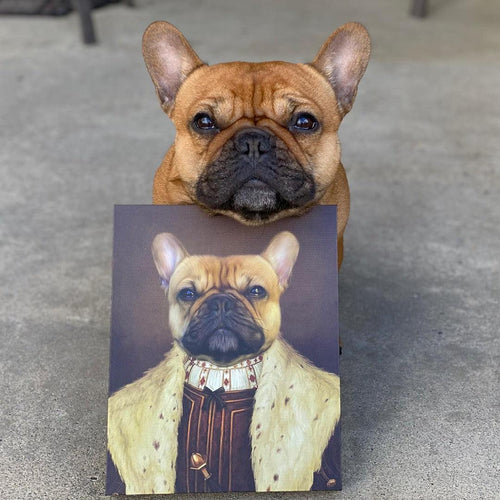 Crown and Paw - Canvas The Young King - Custom Pet Canvas