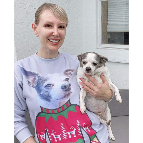 Crown and Paw - Custom Clothing Christmas Bundle Deal: Pet Face Sweatshirt and Socks (Save $30)