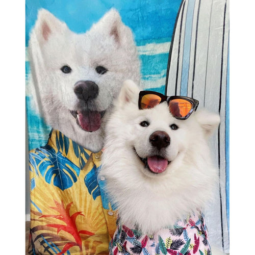 Crown and Paw - Blanket The Surfer - Custom Pet Blanket