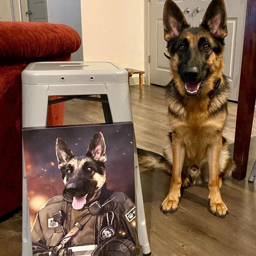 Crown and Paw - Canvas The Firefighter - Custom Pet Canvas