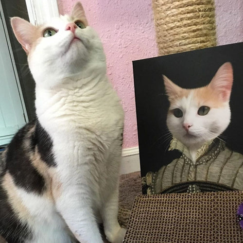 Crown and Paw - Canvas The Pearled Lady - Custom Pet Canvas