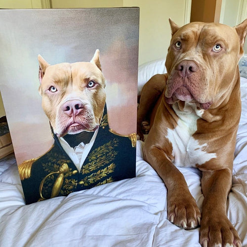 Crown and Paw - Canvas The General - Custom Pet Canvas