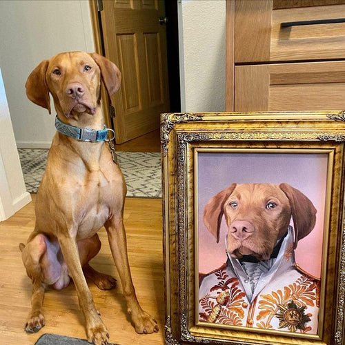 Crown and Paw - Canvas The White General - Custom Pet Canvas