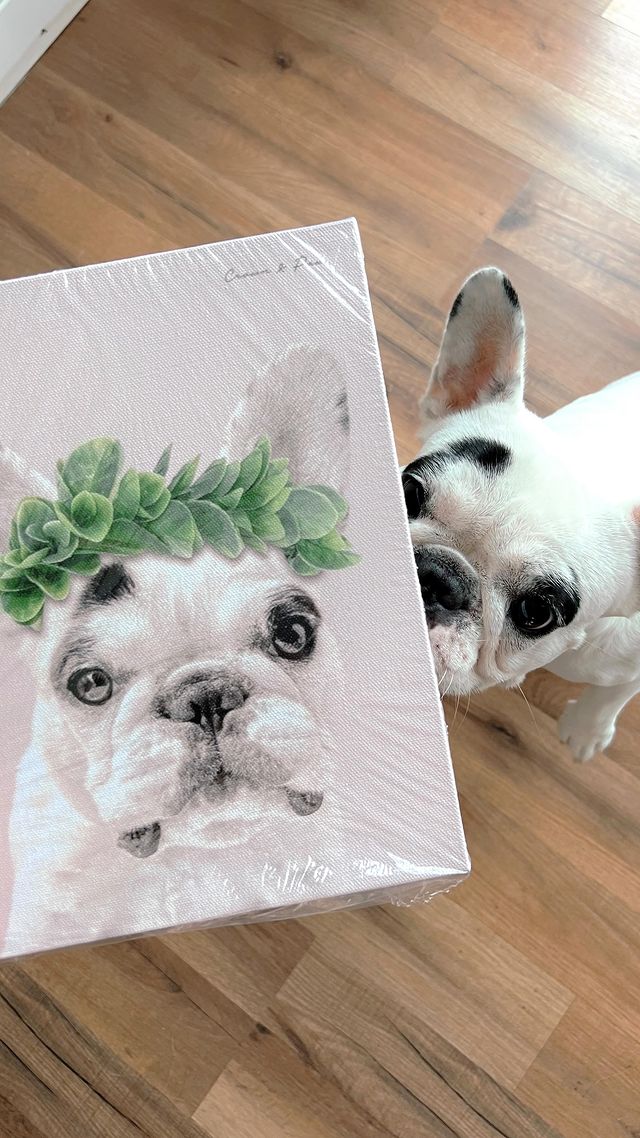 Dog with Roman Crown Custom Canvas