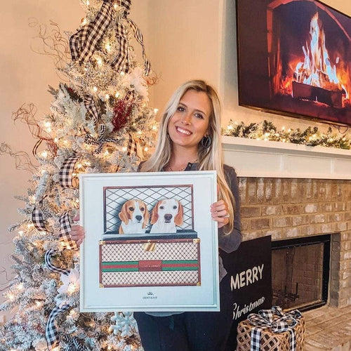 Crown and Paw - Boujee Luxury Trunk Pet Portrait