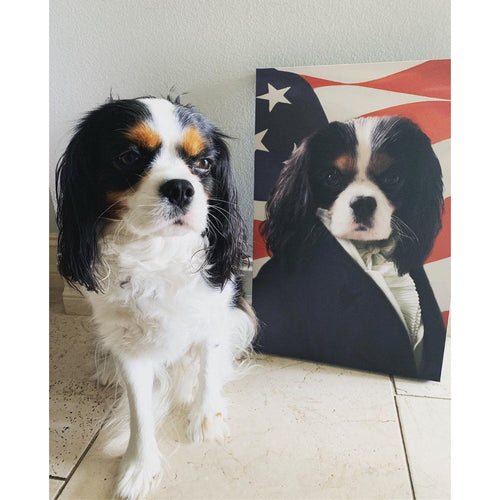 Crown and Paw - Canvas The Ambassador - USA Flag Edition - Custom Pet Canvas