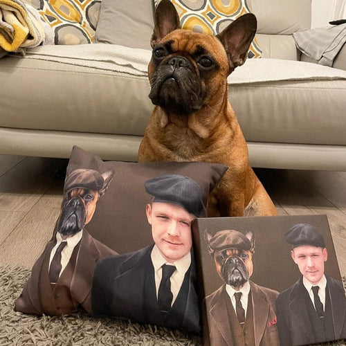 Crown and Paw - Throw Pillow The Gangster Brothers - Custom Throw Pillow