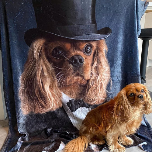 Crown and Paw - Blanket The Gentleman - Custom Pet Blanket