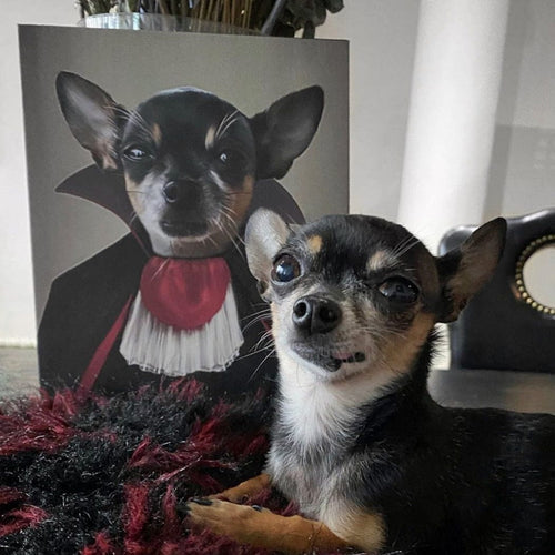 Crown and Paw - Canvas The Vampire - Custom Pet Canvas